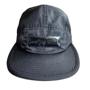Supreme Patent Leather Patch Camp 5 Panel Cap Black Made In USA OS